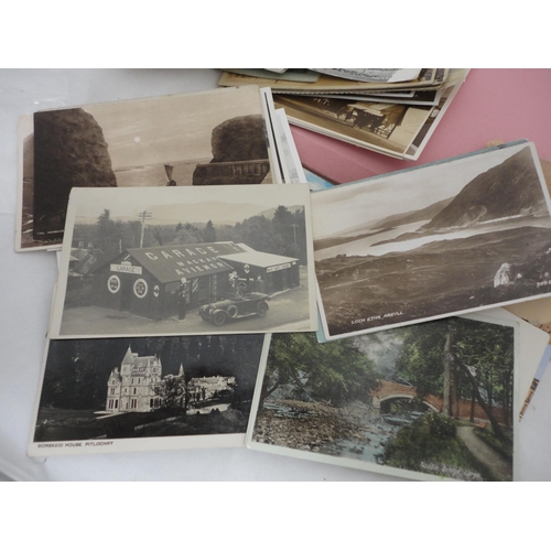 230 - Collection of postcards, both loose and contained in an album, to include military-related and vinta... 