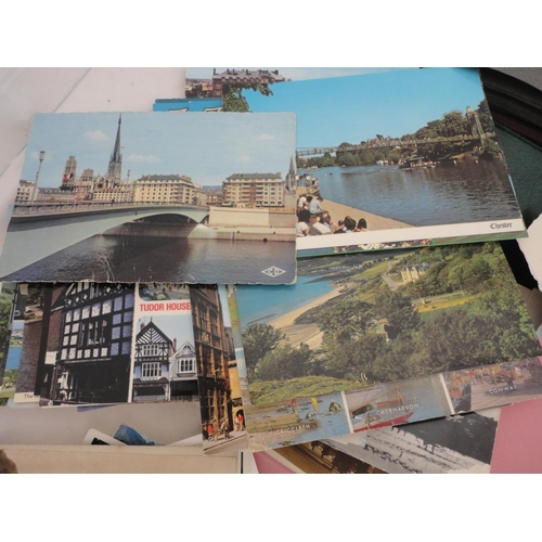 230 - Collection of postcards, both loose and contained in an album, to include military-related and vinta... 