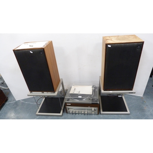 236 - Pioneer PL-112D stereo turntable with operating instructions, a Pioneer stereo receiver, model SX-55... 