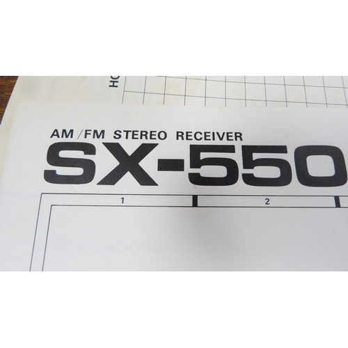 236 - Pioneer PL-112D stereo turntable with operating instructions, a Pioneer stereo receiver, model SX-55... 