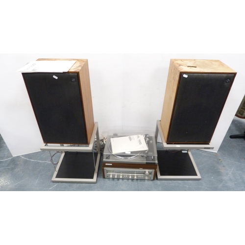 236 - Pioneer PL-112D stereo turntable with operating instructions, a Pioneer stereo receiver, model SX-55... 