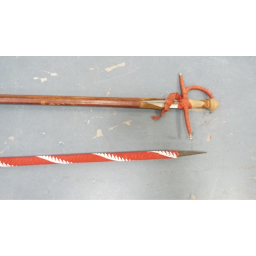238 - Toledo sword with scabbard and a spear.&nbsp; (2)
