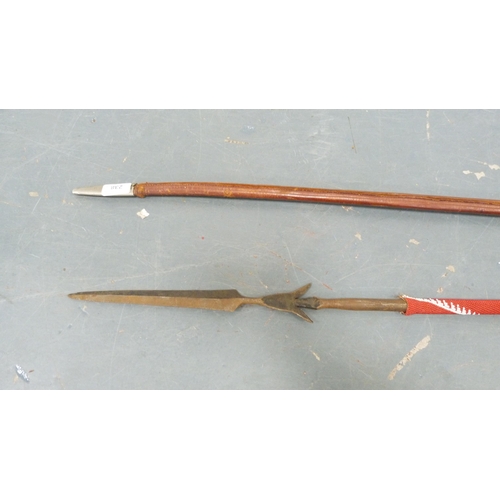 238 - Toledo sword with scabbard and a spear.&nbsp; (2)