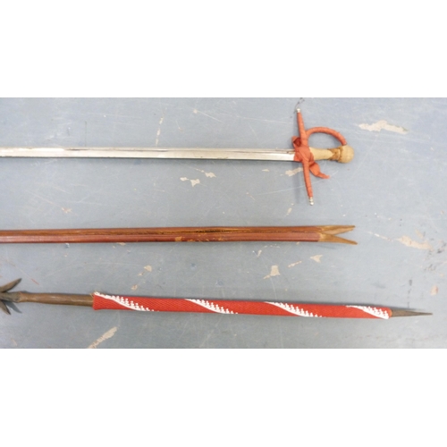 238 - Toledo sword with scabbard and a spear.&nbsp; (2)