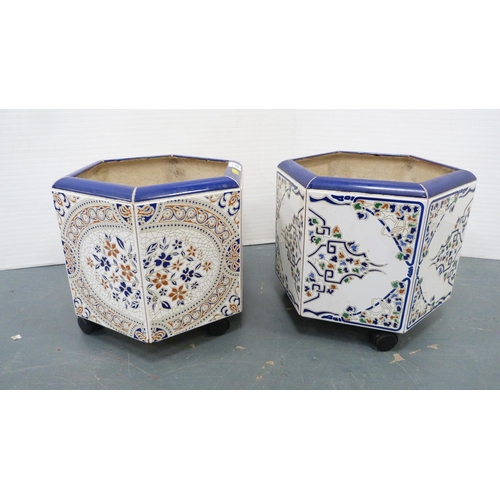 239 - Two octagonal planters.  (2)