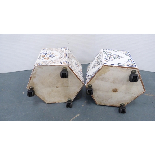 239 - Two octagonal planters.  (2)