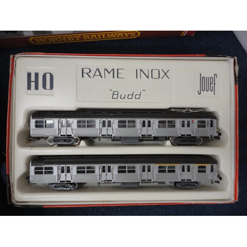 26 - Carton containing 00 gauge coaches and rolling stock to include a boxed Hornby R.267 two car DMU cla... 