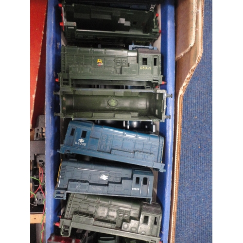 28 - Two cartons containing 00 gauge rolling stock, parts, accessories etc.