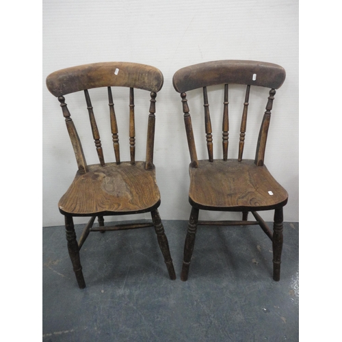 286 - Group of assorted early 20th century farmhouse chairs.  (6)