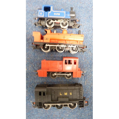 3 - Two cartons containing model railway locomotives to include LMS examples, boxed Lima and other tanke... 