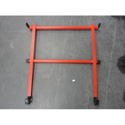 300 - Painted metal work platform.