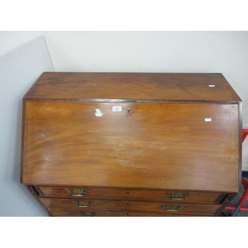 301 - Late Georgian mahogany writing bureau.