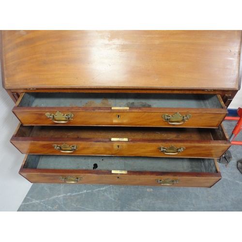 301 - Late Georgian mahogany writing bureau.