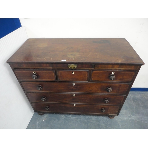 303 - Late Georgian mahogany chest of drawers.