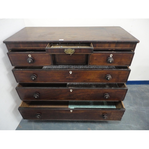 303 - Late Georgian mahogany chest of drawers.