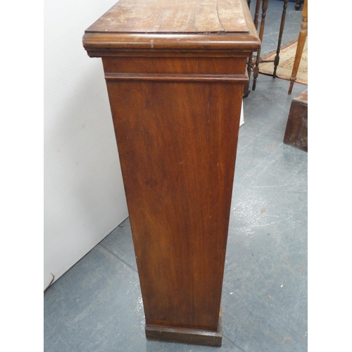 307 - 19th century two-door bookcase with glazed doors enclosing shelves.