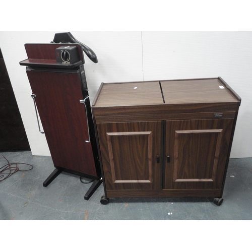 311 - Corby 500 trouser press/valet stand, and a hostess trolley.  (2)