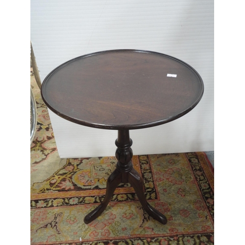 313 - Mahogany wine table and an oak occasional table.  (2)