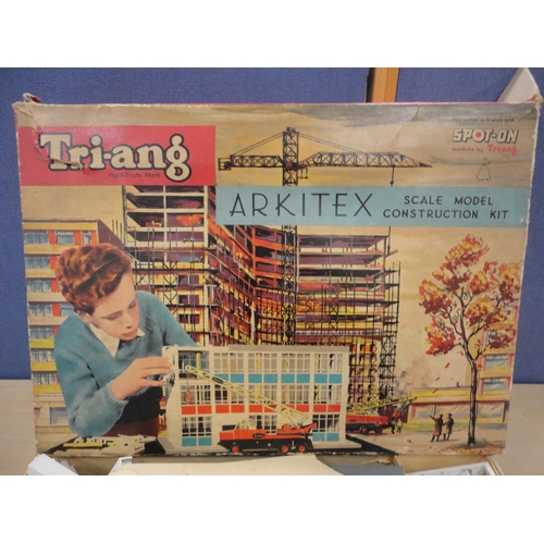 36 - Tri-ang Arkitex scale model construction kit with booklet.