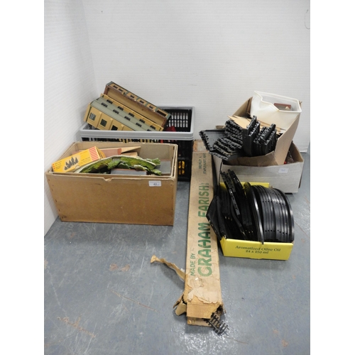 42 - Large quantity of assorted track, buildings, accessories etc.