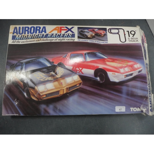 47 - Tomy Aurora AFX Midnight Racers set, boxed.