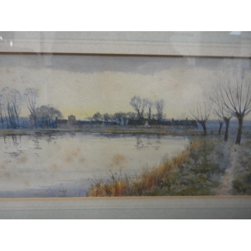 56 - Robert WinterHolywell Hunts and another similar landscape,pair of watercolours.  (2)... 