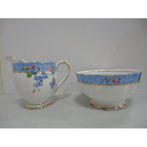 58 - Royal Albert 'Harebell' pattern part tea set.