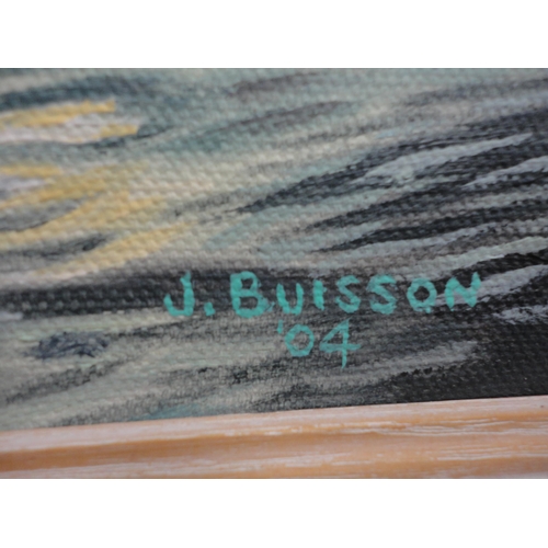 63 - John BuissonLandscapeSigned and dated, oil on canvas, an oil and acrylic by the same hand, initialle... 