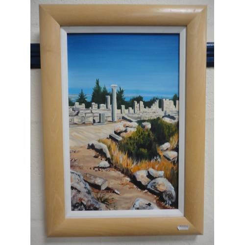 63 - John BuissonLandscapeSigned and dated, oil on canvas, an oil and acrylic by the same hand, initialle... 