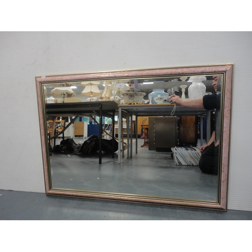 64 - Modern framed wall mirror.