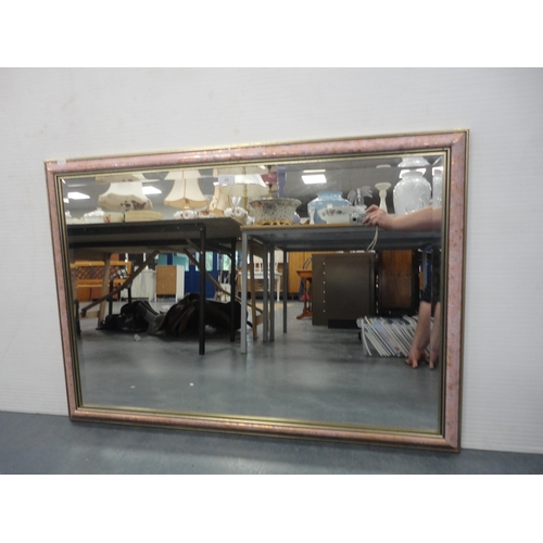 64 - Modern framed wall mirror.