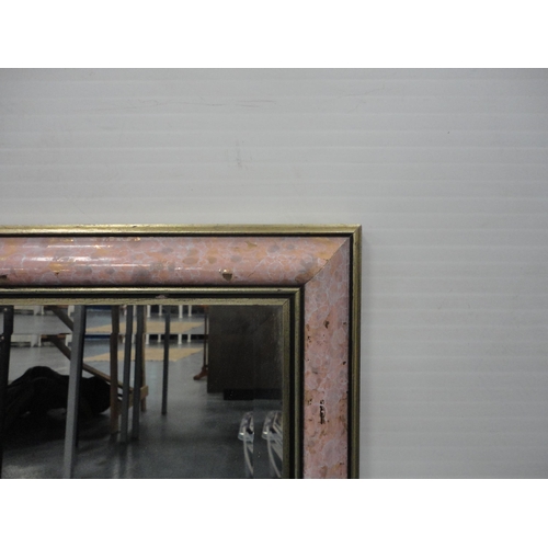 64 - Modern framed wall mirror.