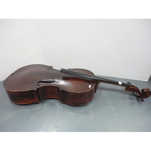 66 - Cello with bow, cased.