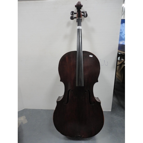 66 - Cello with bow, cased.