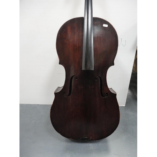 66 - Cello with bow, cased.