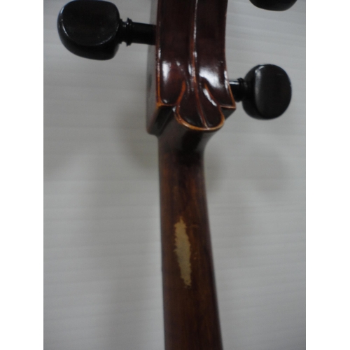 66 - Cello with bow, cased.