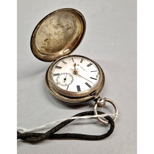 245 - Silver pocket watch J. Levy & Co. Glasgow, hallmarked Chester 1892