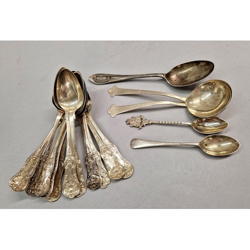 251 - Matching set of twelve silver spoons hallmarked Glasgow 1846 gross weight 192g, two silver ladles ha... 