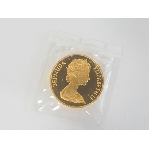 2 - Bermuda. 1981 Royal Wedding $250 22ct gold coin in case of issue. 31.69g / 1oz Troy.