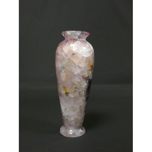 151 - 19th century Blue John mineral specimen vase of baluster form. 21cm. high.