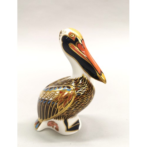 259A - Royal Crown Derby brown pelican paperweight