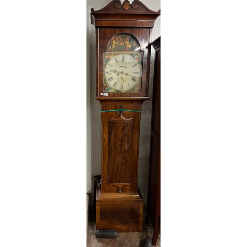 591 - Victorian mahogany longcase clock by J.N. Cameron of Kilmarnock. Dial inscribed with 'Cotter's Satur... 