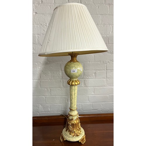 594 - Pair ornate table lamps