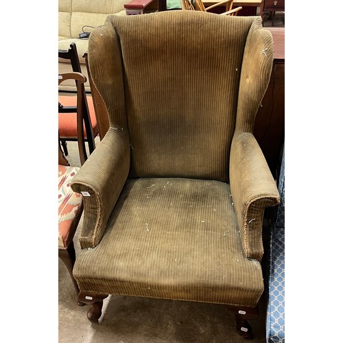 599 - Victorian wing armchair