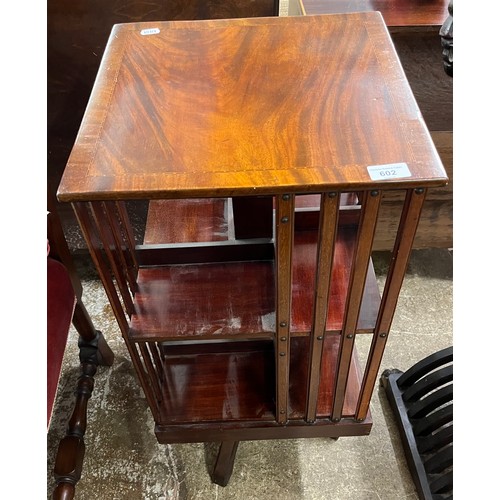 602 - Mahogany revolving bookcase