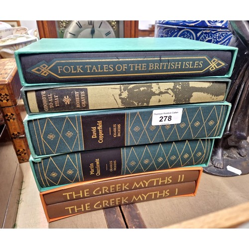 278 - Collection of Folio Society books to include The Greek Myths I & II, Folk Tales of British Isles... 