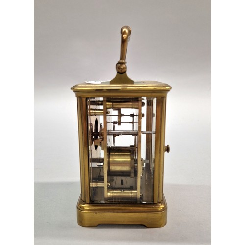 284 - J W Benson brass carriage clock