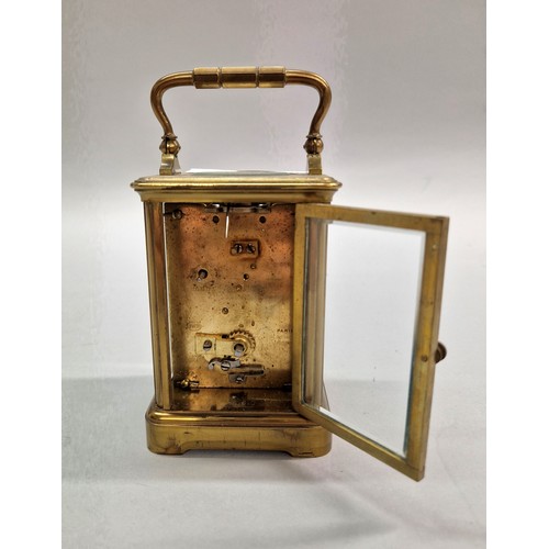 284 - J W Benson brass carriage clock