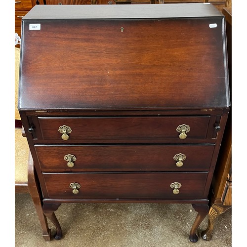 647 - Three-drawer writing bureau 