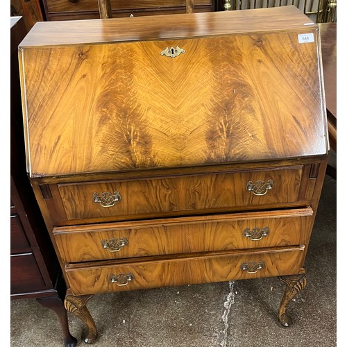 648 - Three-drawer writing bureau 